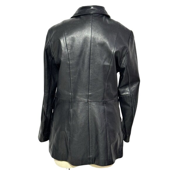 Avanti Black Genuine Leather Jacket M Womens Professional Outerwear - Picture 2 of 7
